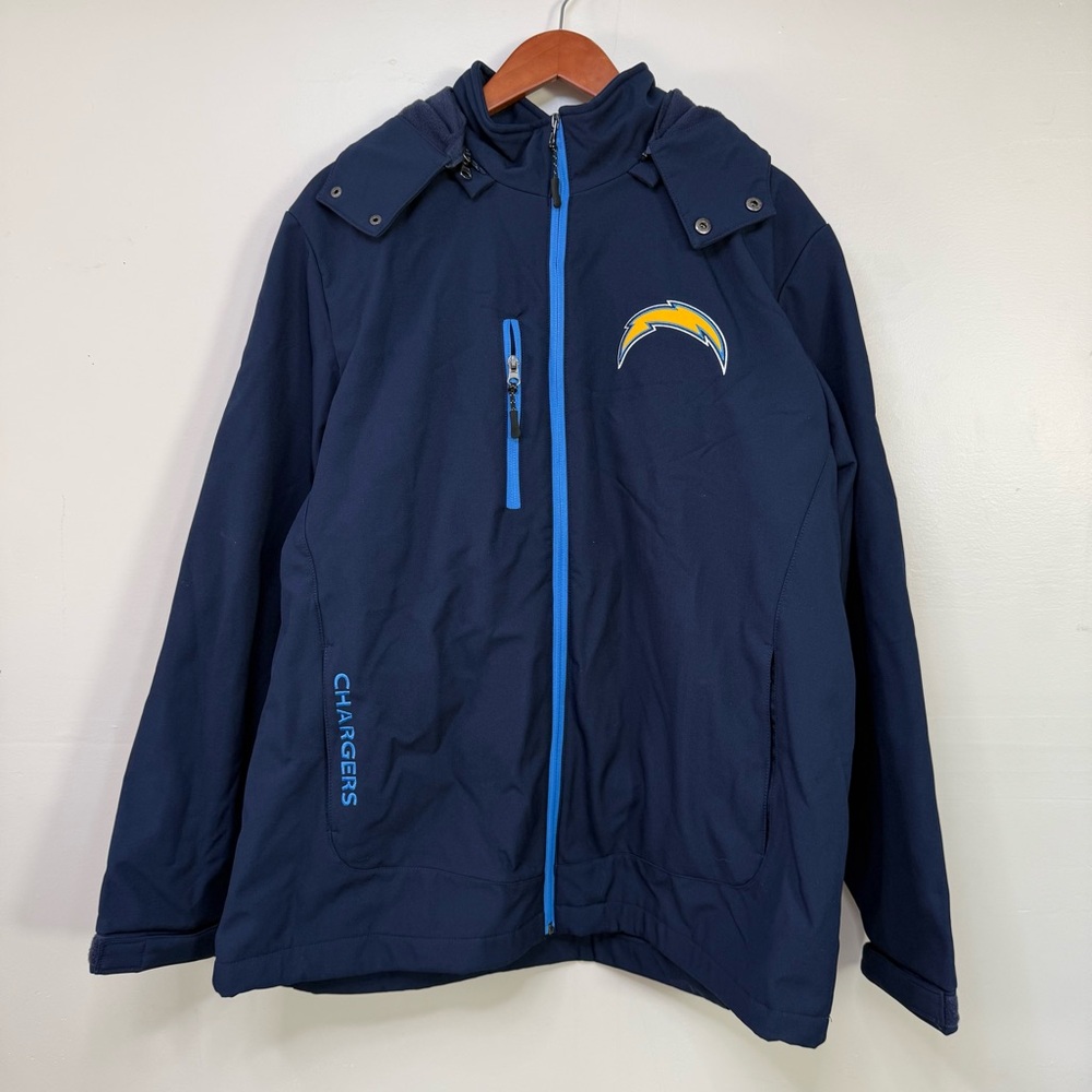 NFL Los Angeles Chargers Softshell Jacket XL G-III Sports Hooded Navy Blue